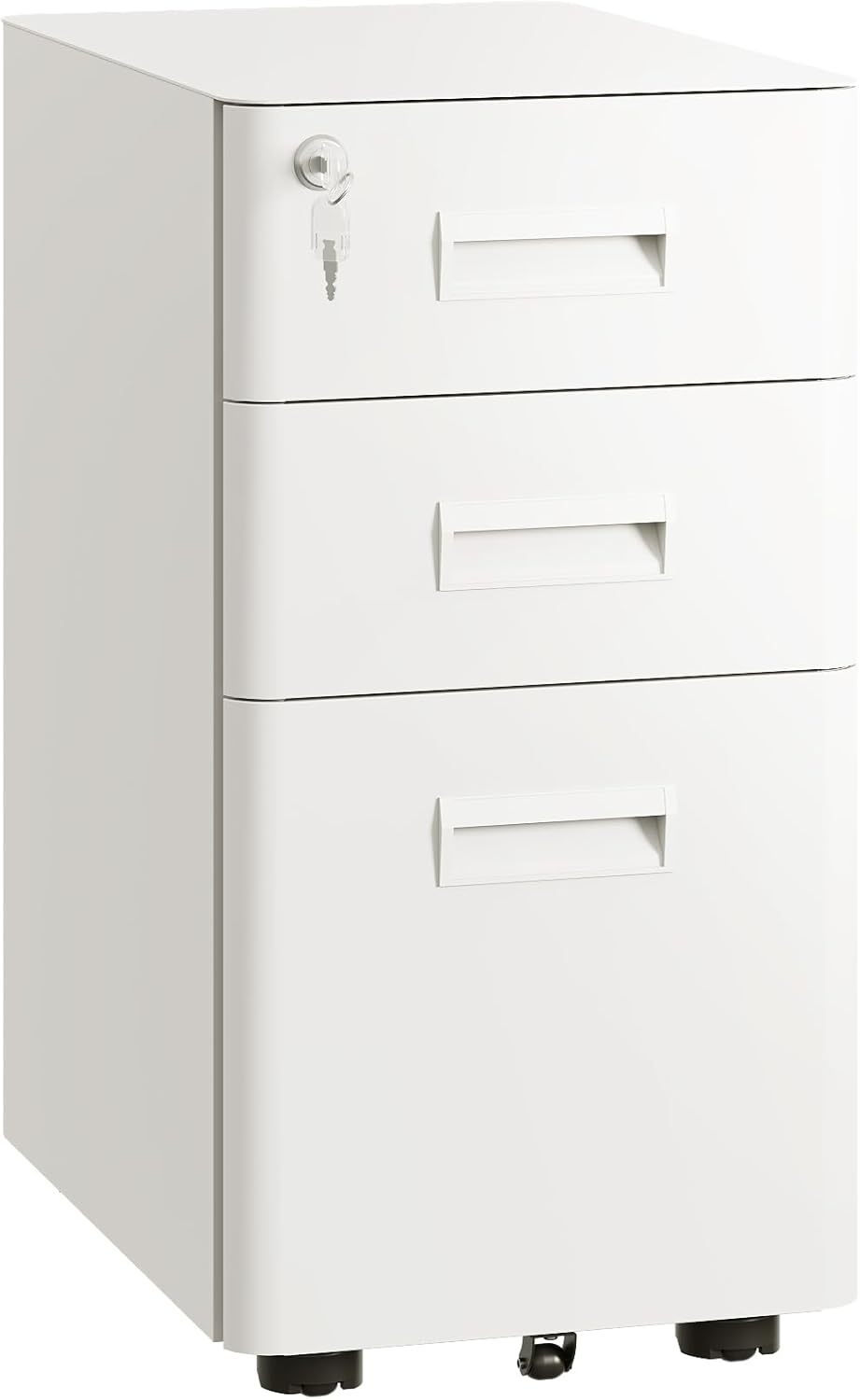 3 Drawer Mobile File Cabinet with Lock