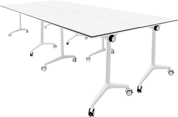 10.5ft Folding Conference Table with Wheels for 8 People
