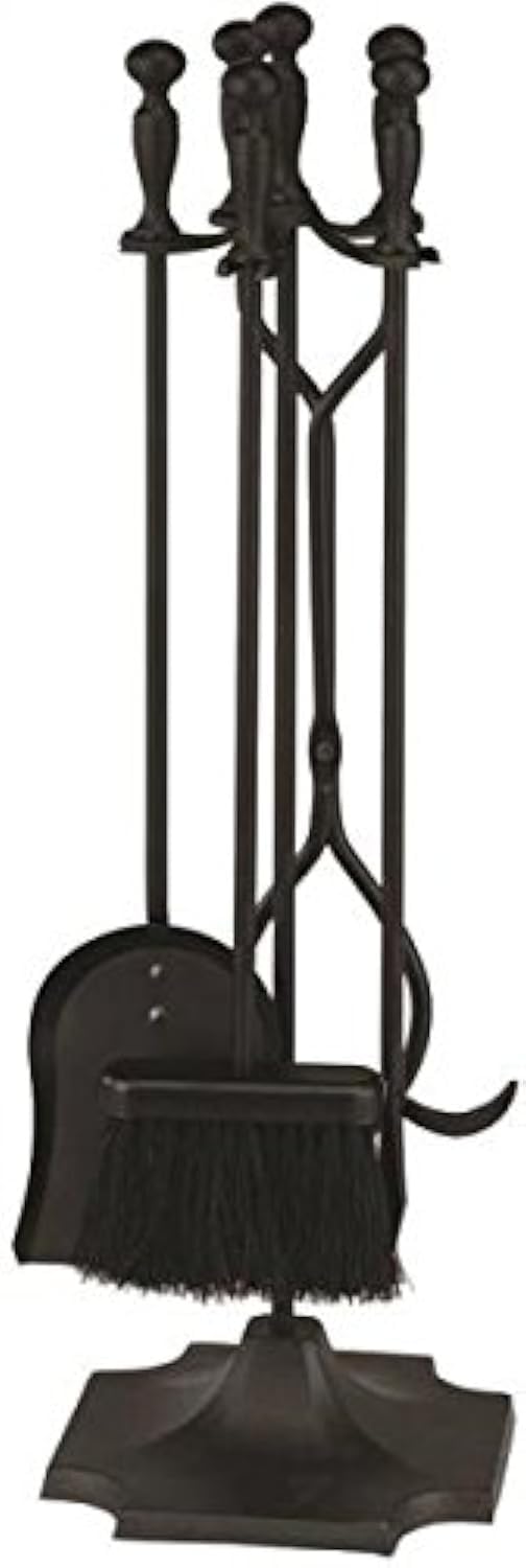 5-Piece Fireplace Tool Set with Stand - 31 Inch