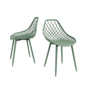 Kurv Dining Chair Set of 2 - Indoor/Outdoor Aloe Green