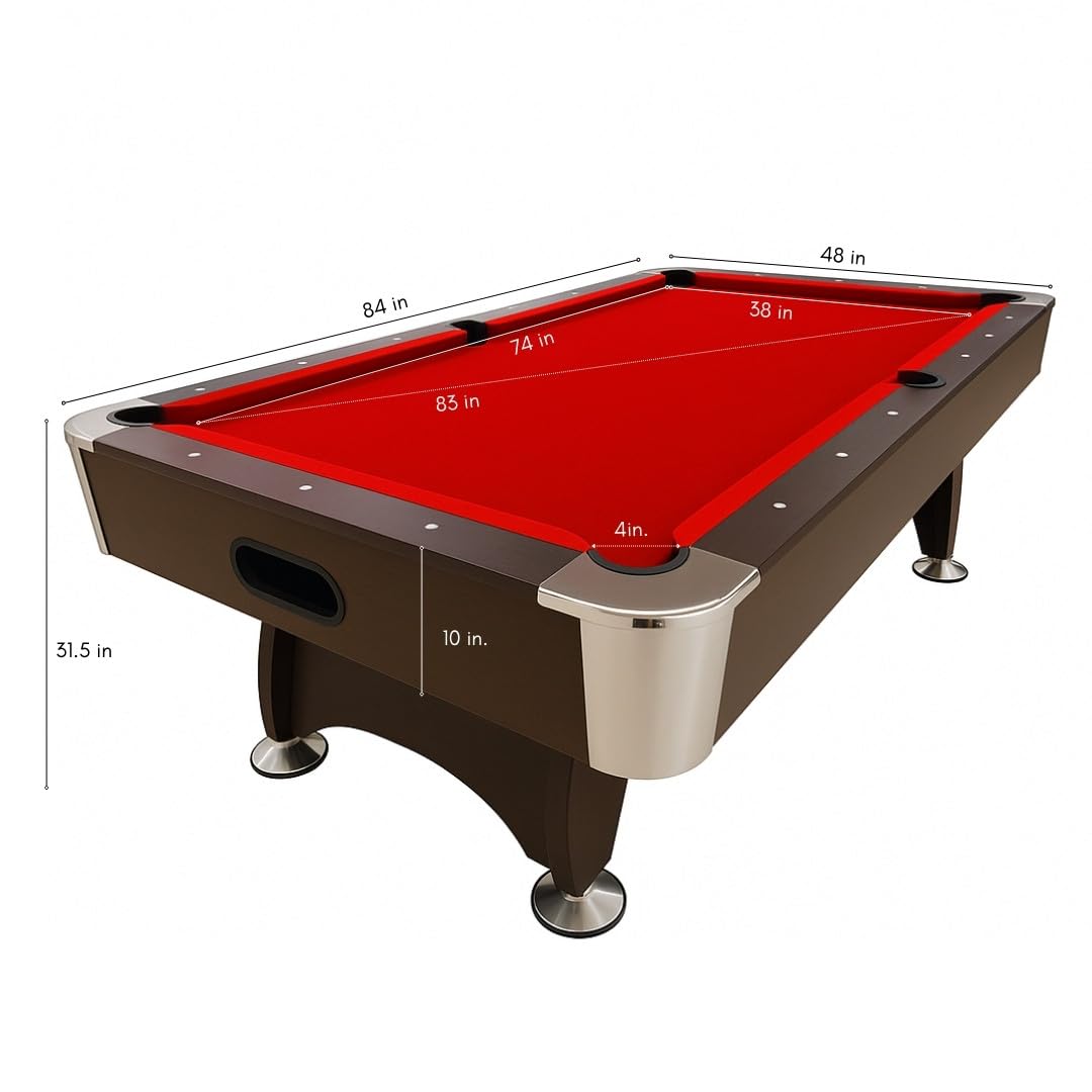 7 Foot Pool Table with Ball Return and Accessories