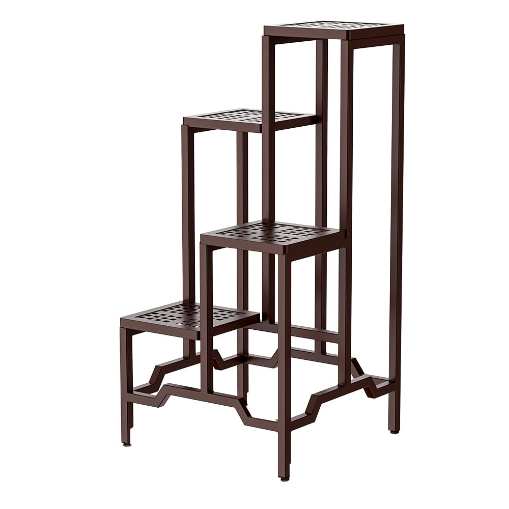 4-Tier Aluminum Plant Stand - Indoor Outdoor Flower Rack