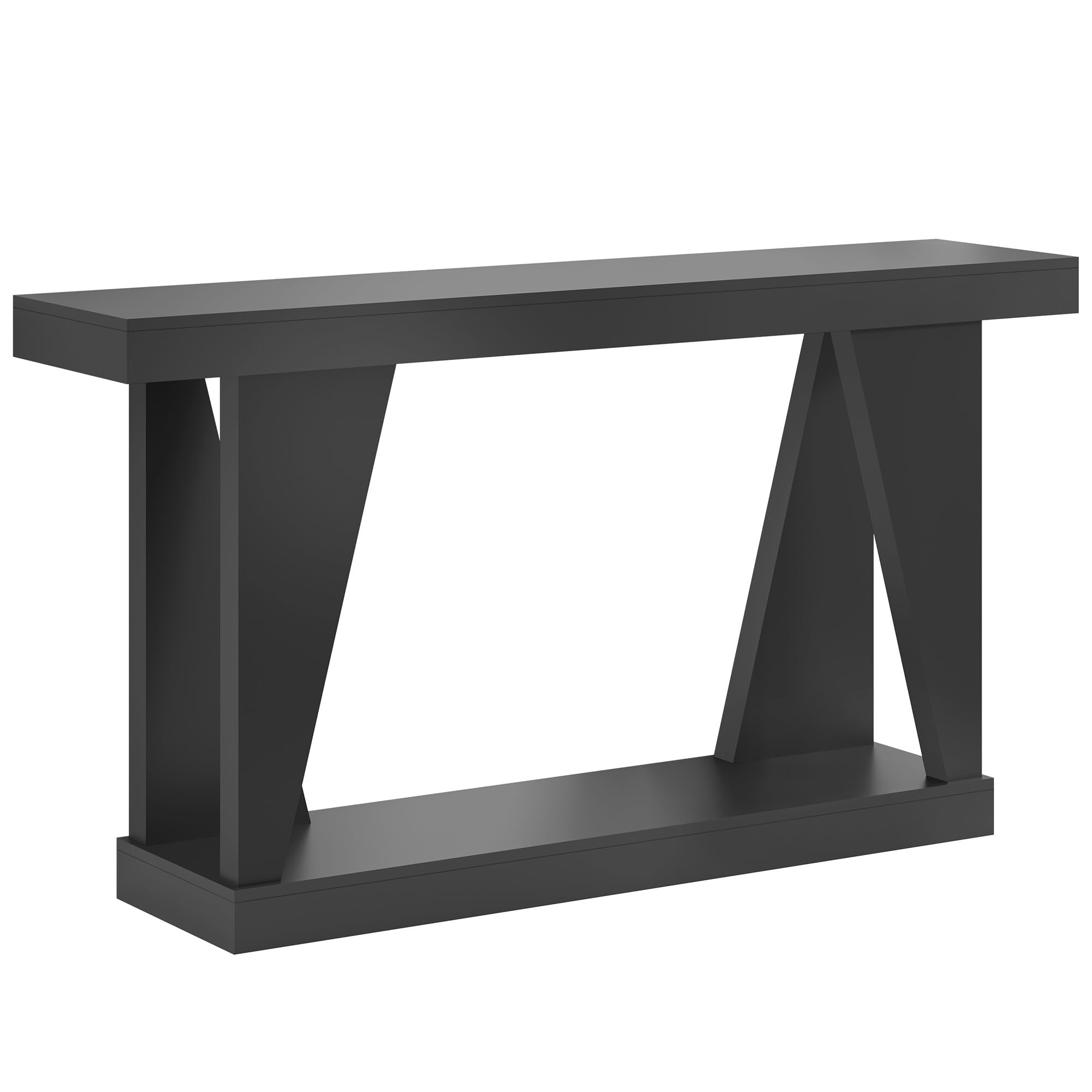 55-Inch Wooden Console Table with Storage