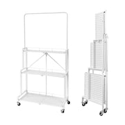4-Tier Foldable Plant Stand with Wheels