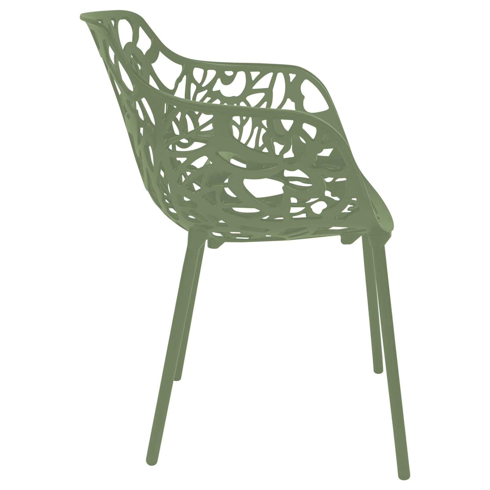 Modern Aluminum Stackable Patio Dining Armchair