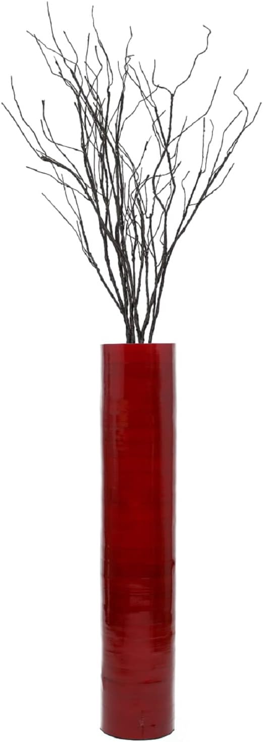 30-Inch Bamboo Floor Vase - Cylinder Shape