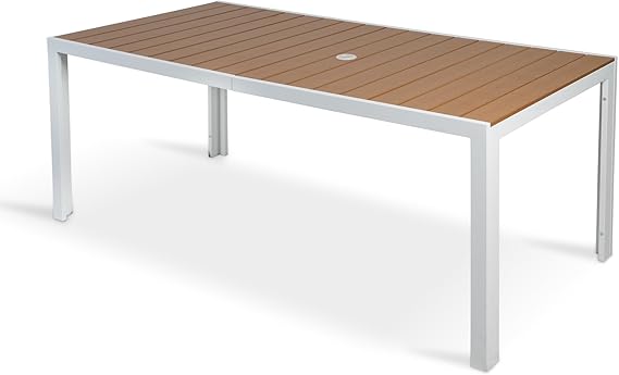 Outdoor Aluminum Dining Table for 6-8 People