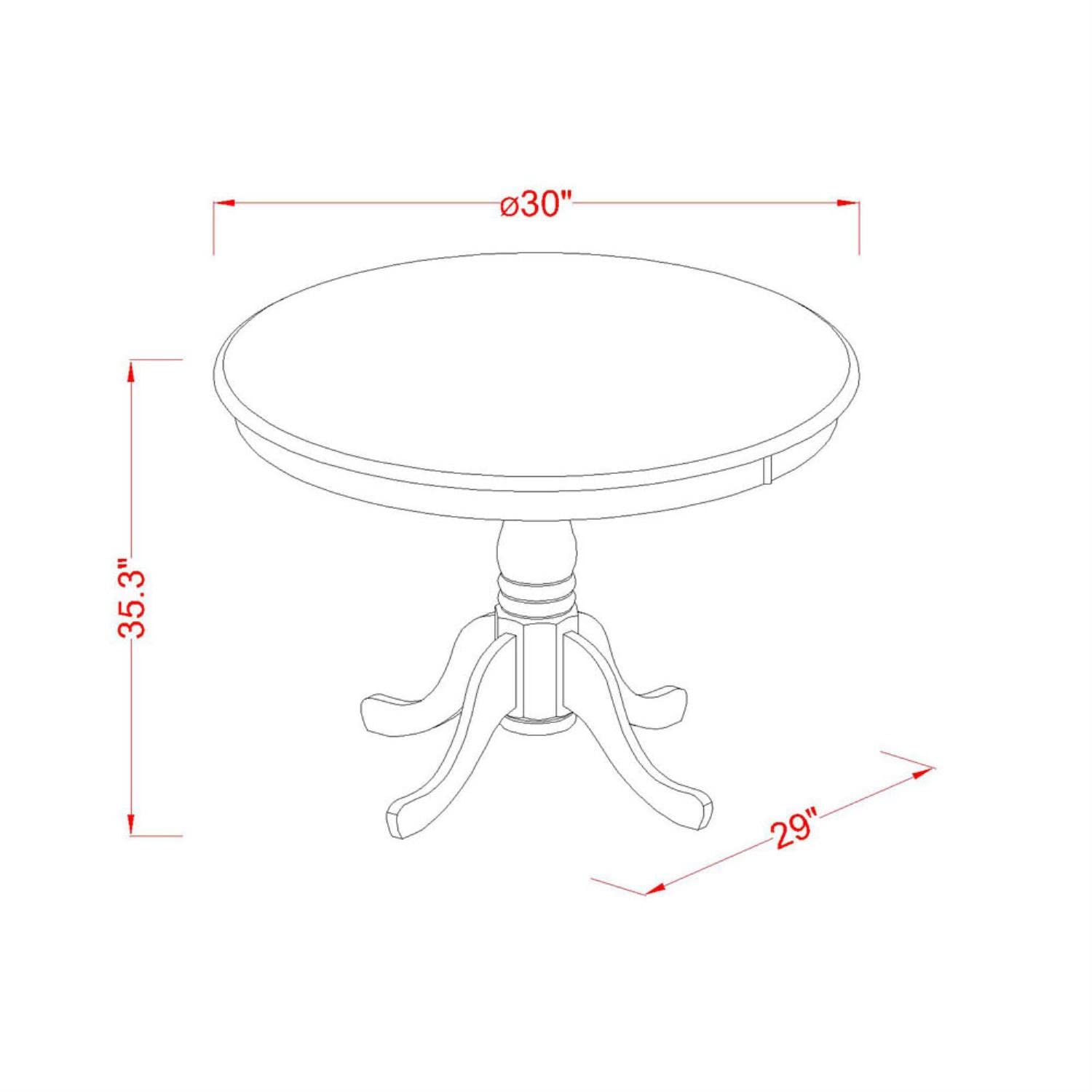 3-Piece Counter Height Dining Set with Round Table and Upholstered Chairs