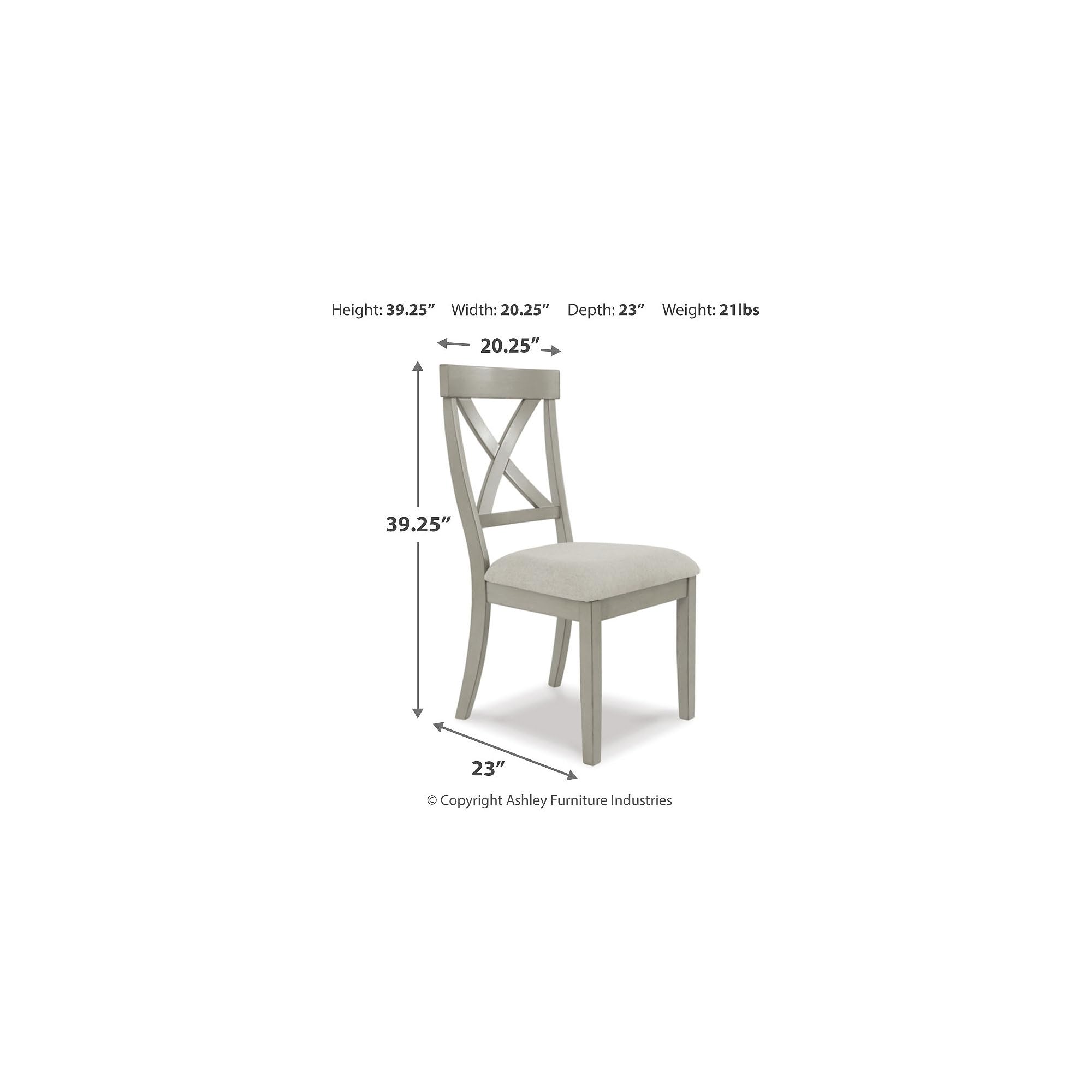 Upholstered Dining Chair Set of 2 Gray