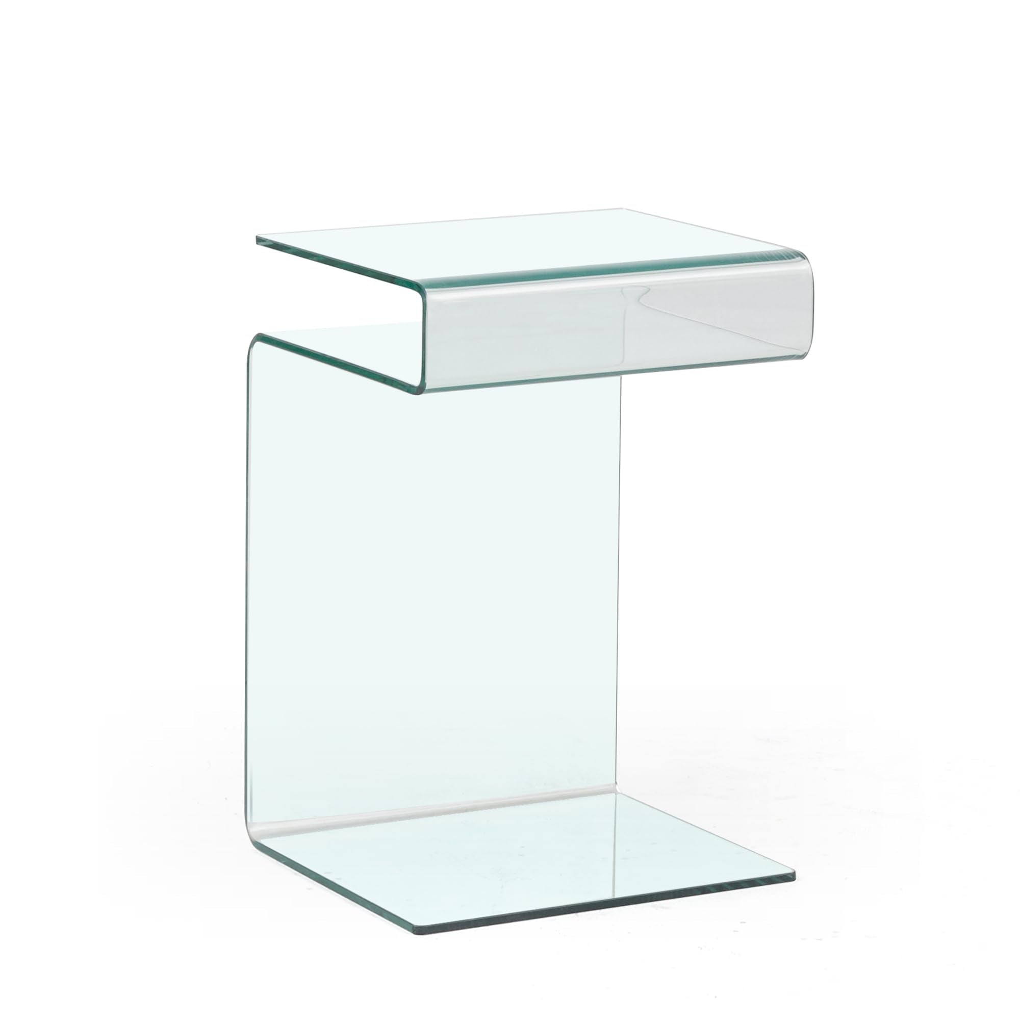 S-Shape Glass Nightstand