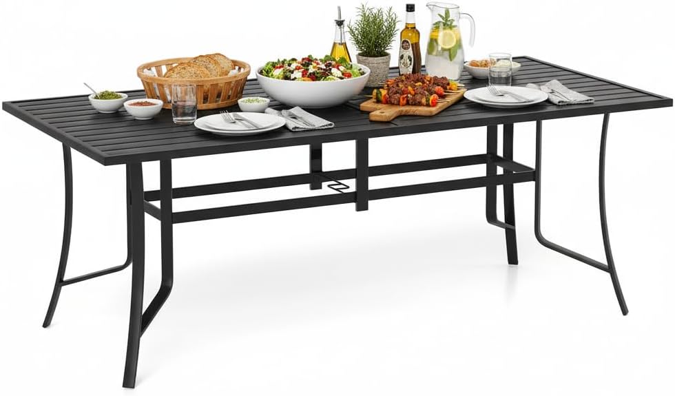 Metal Patio Dining Table for 8