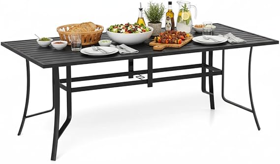 Metal Patio Dining Table for 8