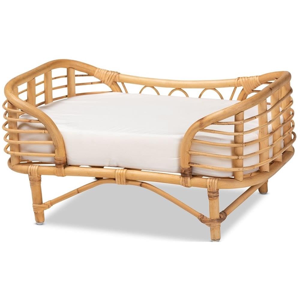 Modern Rattan Pet Bed with Cushion