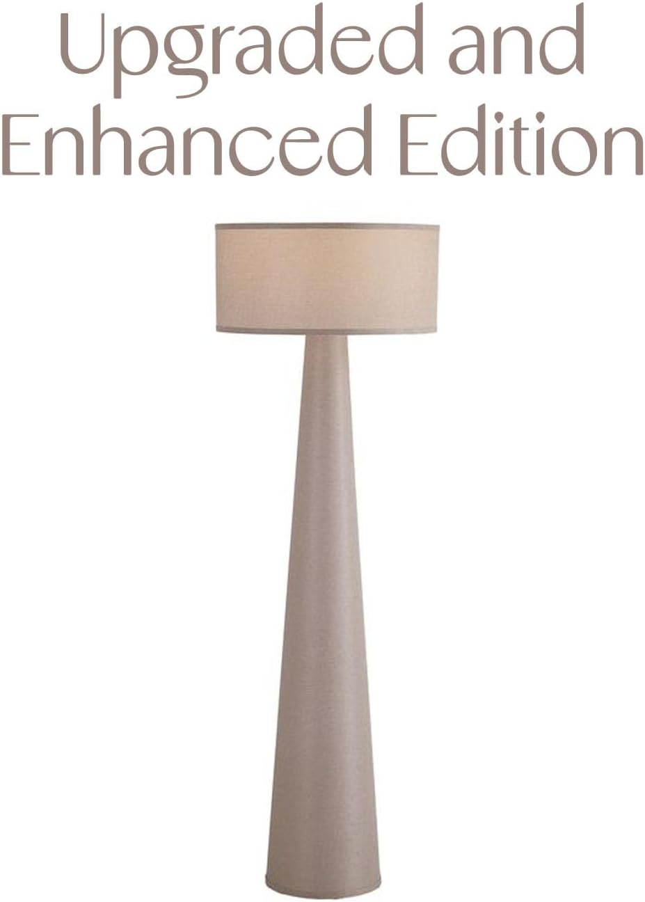 59" Taupe Linen Floor Lamp with LED Bulb
