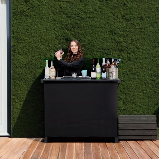 Professional Portable Bar Table with Skirt and Case