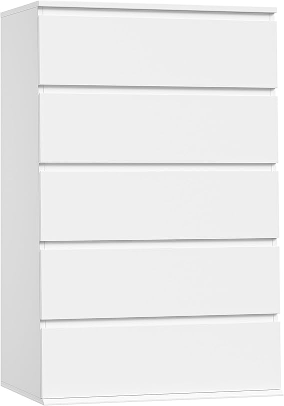 5 Drawer Dresser Tall Chest with Large Storage Space