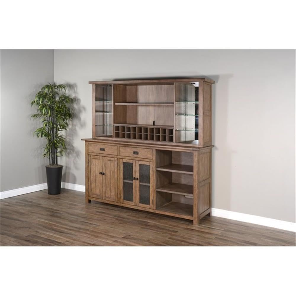 Buffet and Hutch Bar with LED Lights