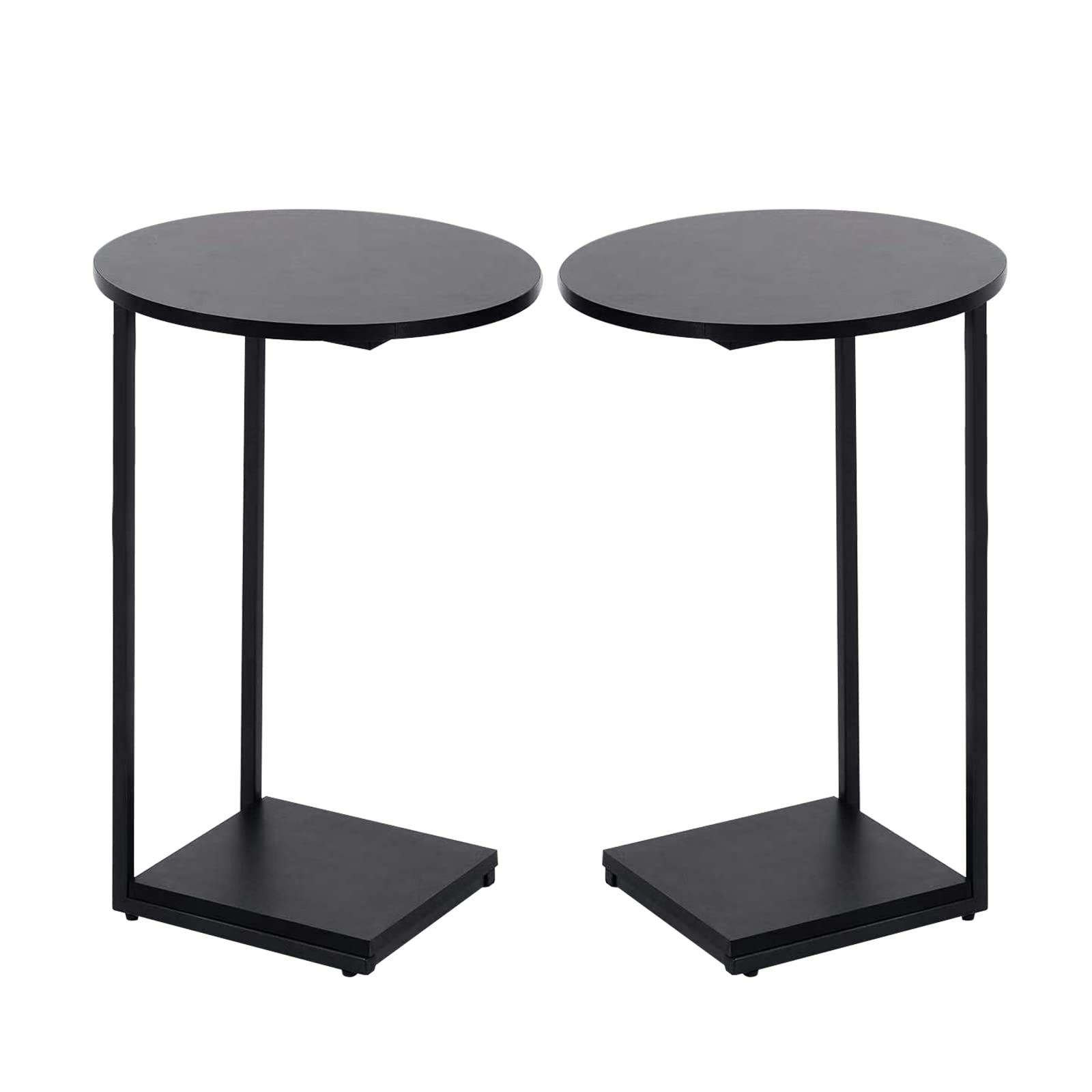 C Shaped End Table Set of 2