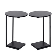 C Shaped End Table Set of 2