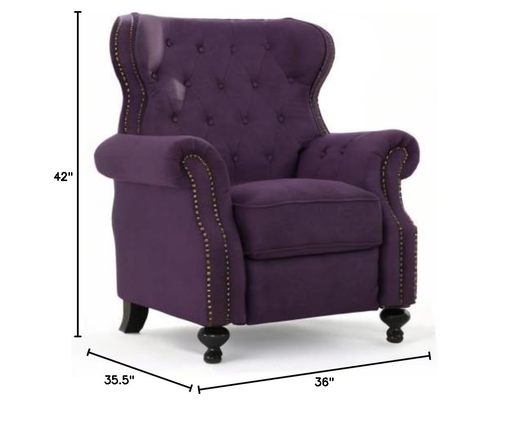 Button Tufted Wingback Recliner Chair
