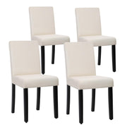 Dining Chairs Set of 4 Fabric Upholstered Beige