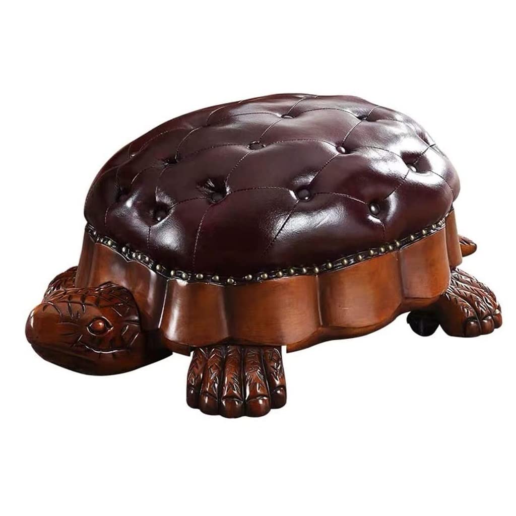 Turtle Footstool Ottoman with Wheels