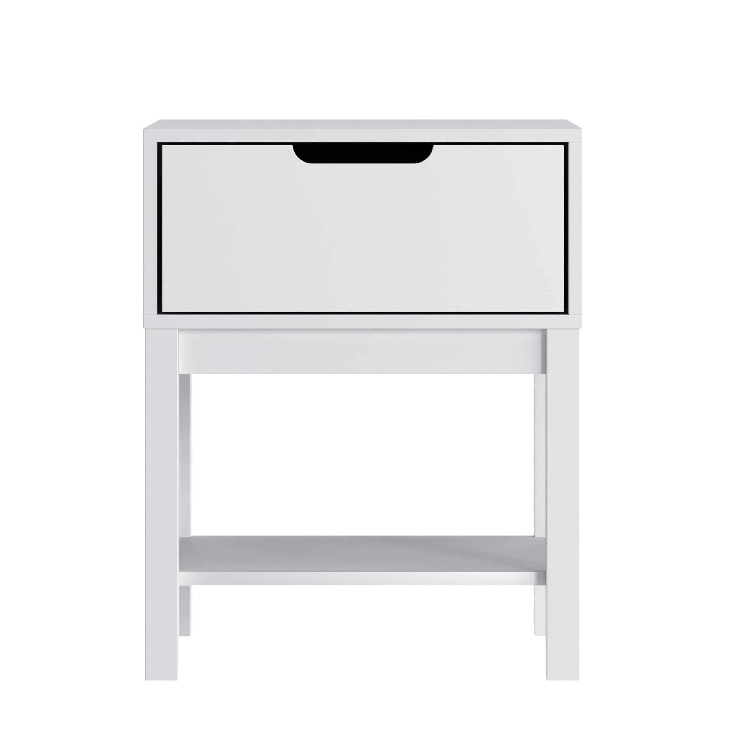 Kids Wood Nightstand with Drawer and Shelf