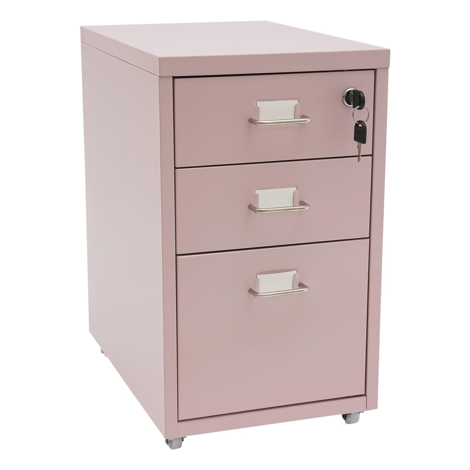 3-Drawer Lockable Mobile File Cabinet