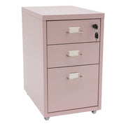 3-Drawer Lockable Mobile File Cabinet