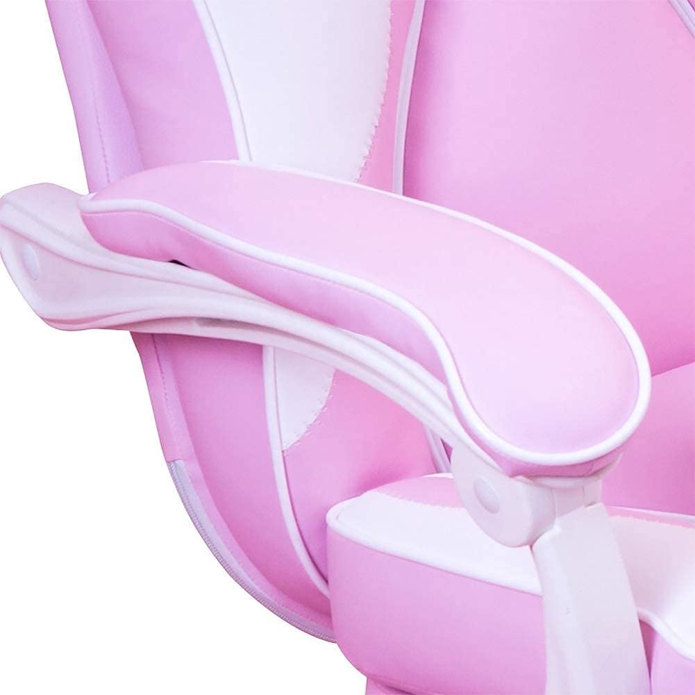 Computer Gaming Chair Pink Cute Home Lift Reclining Live Chair Ergonomic Gaming Chair (Color : Normal)
