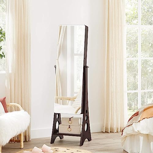 Aria Standing Jewelry Armoire with LED Mirror