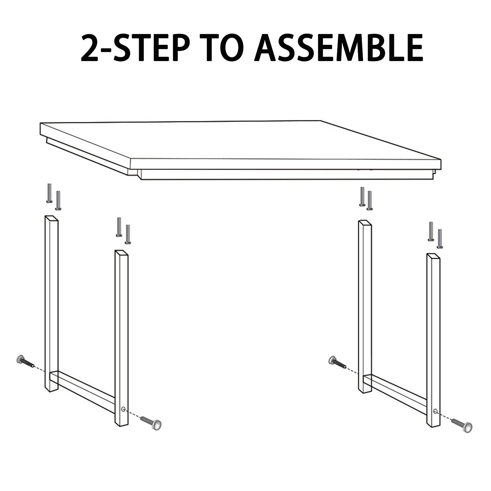 63 Inch Computer Desk with Metal Frame