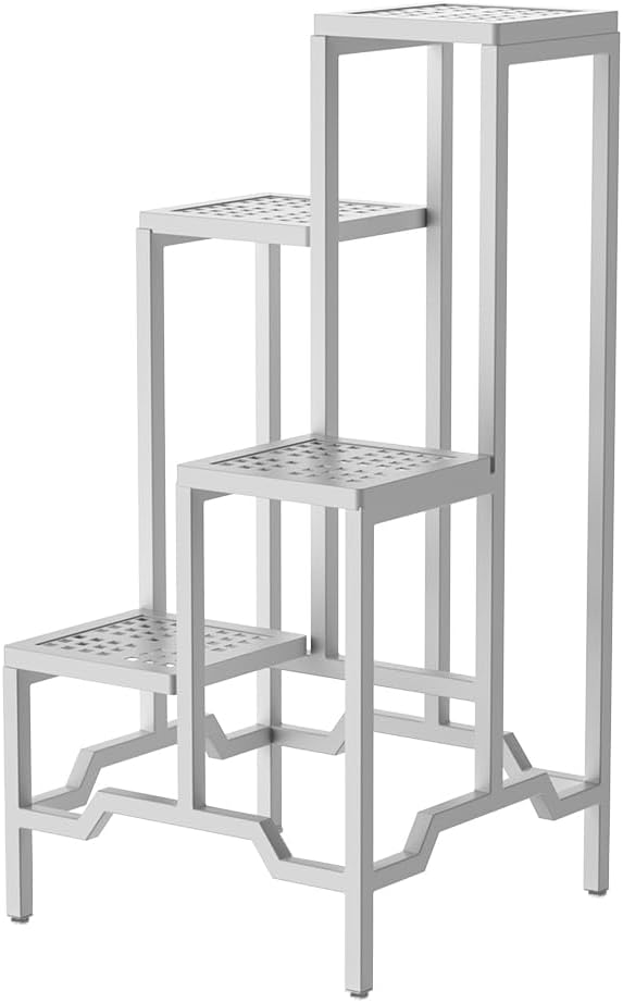 4-Tier Aluminum Plant Stand - Indoor Outdoor Flower Rack