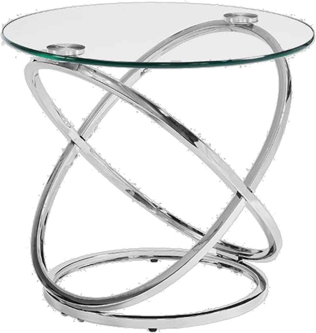 3-Piece Metal Occasional Table Set with Tempered Glass Tops