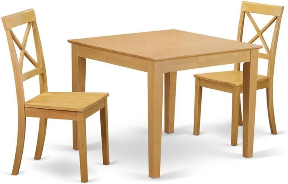 5-Piece Square Dining Set with Faux Leather Chairs
