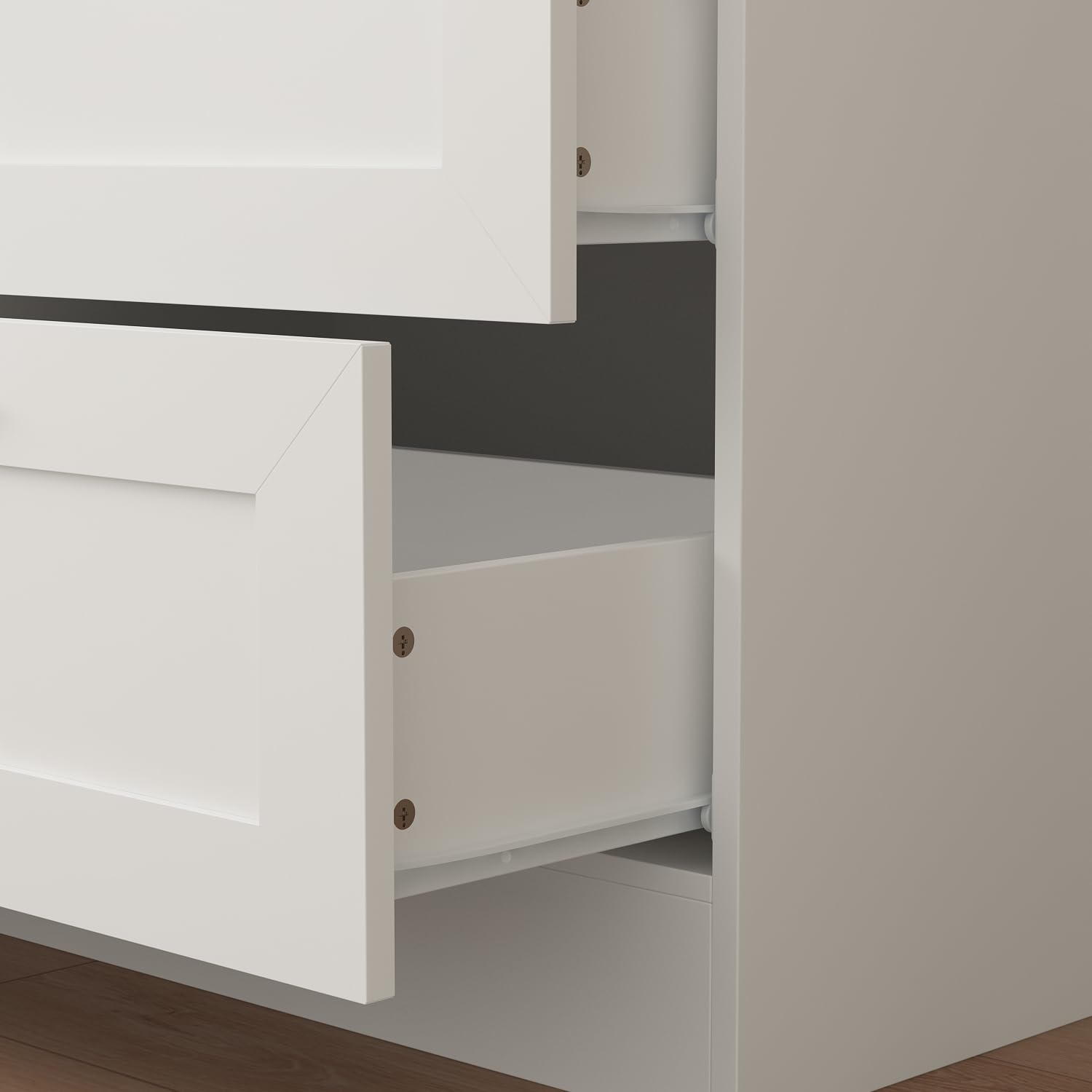 3-Door Wardrobe Closet with Mirror and Drawers