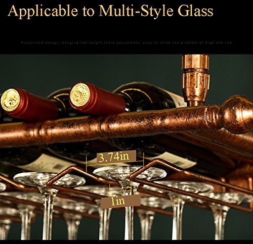 Wall Mounted Wine Rack with Glass Holder