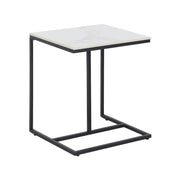 C-Shaped Sintered Stone End Table