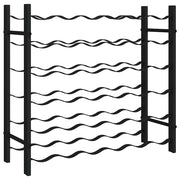 36-Bottle Wine Rack Black Iron Industrial Floor Standing