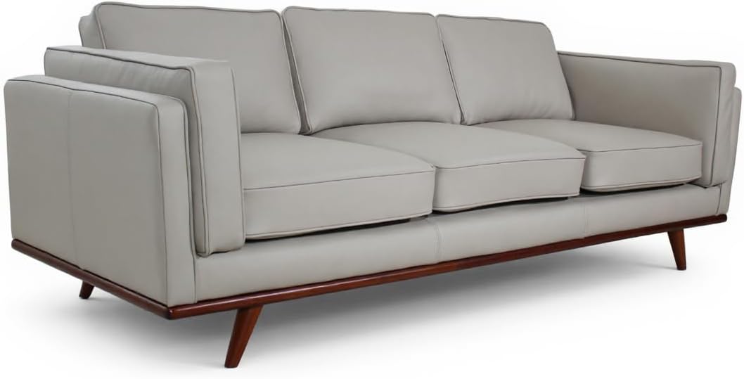 Italian Leather Sofa 89 Inch