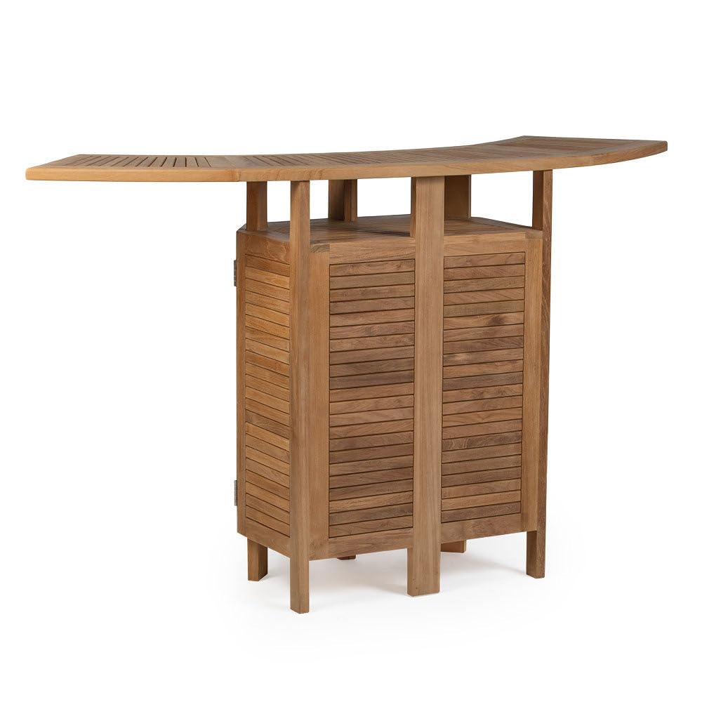 Acadia Teak Folding Bar Cabinet