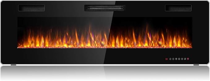42 Inch Recessed Electric Fireplace Wall Mounted Heater