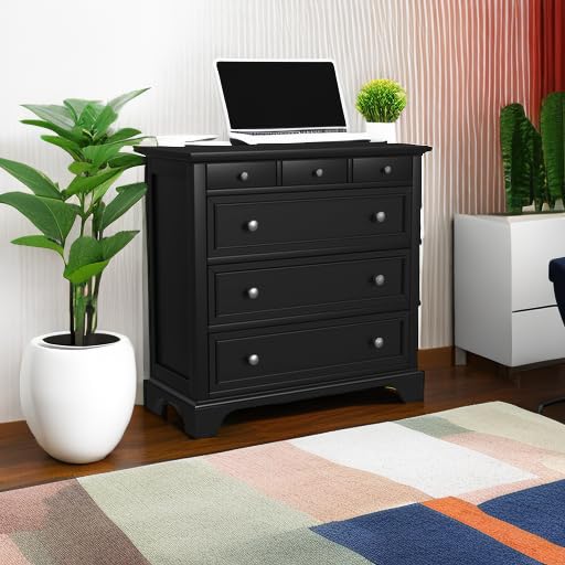 Black Four-Drawer Storage Chest