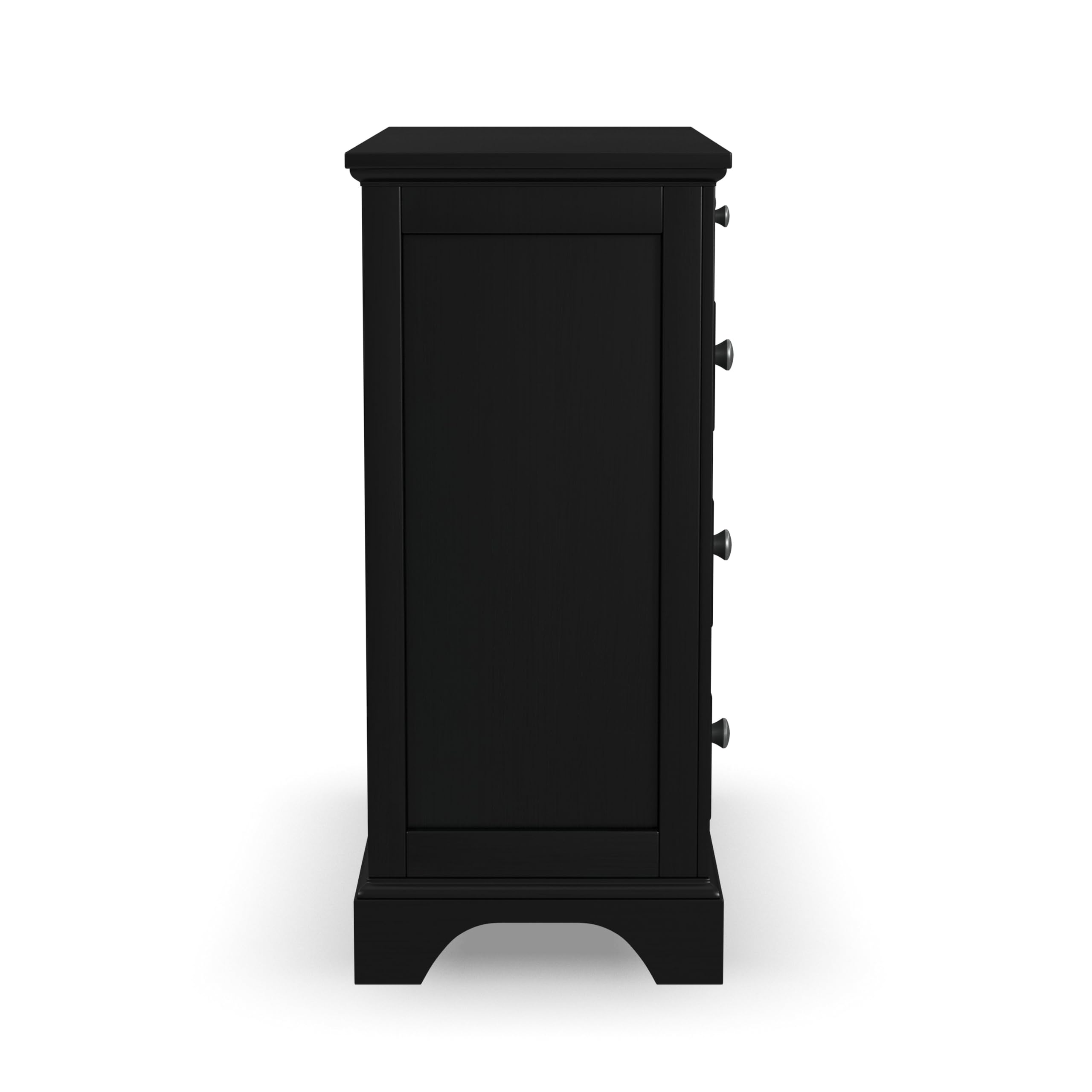 Black Four-Drawer Storage Chest