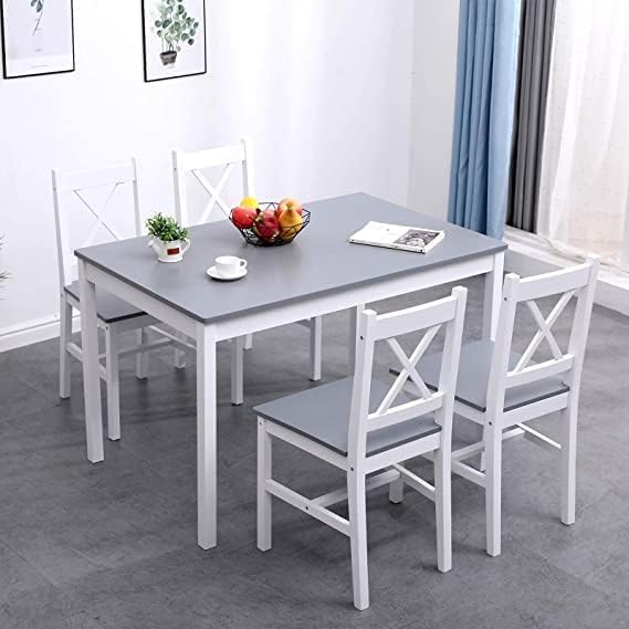 5-Piece Dining Table Set with 4 Chairs