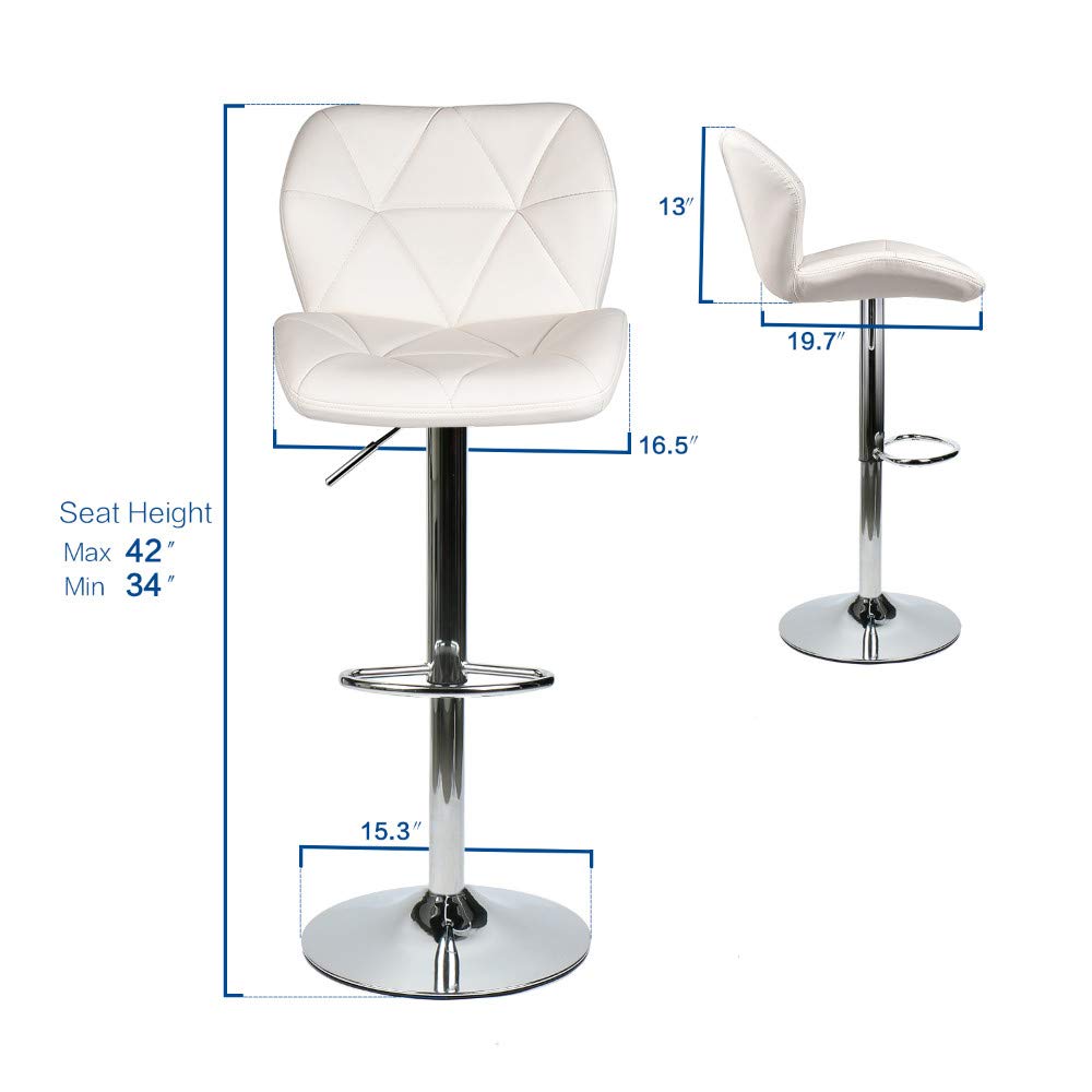 3-Piece Bar Table and Chairs Set - Height Adjustable Round Pub Table with Swivel Barstools