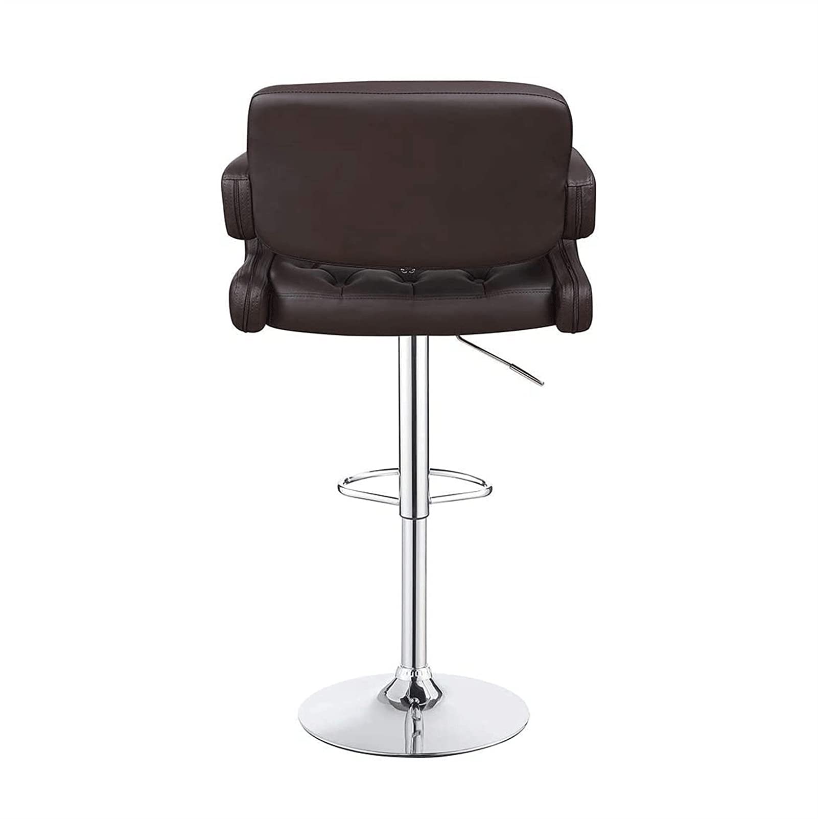 Adjustable Swivel Bar Stool Set - 2 Piece Metal with Armrests