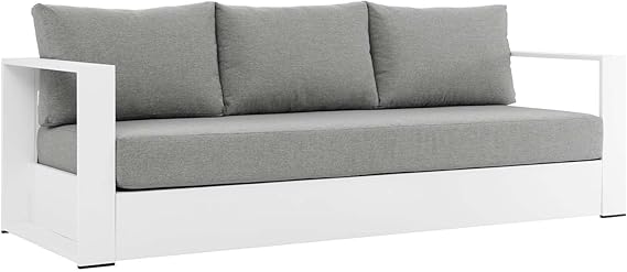 Aluminum Outdoor Patio Sofa - Gray White