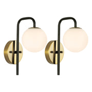 Modern Globe Wall Sconce Set of 2