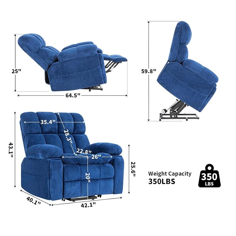 Electric Power Lift Recliner Chair with Massage and Heat